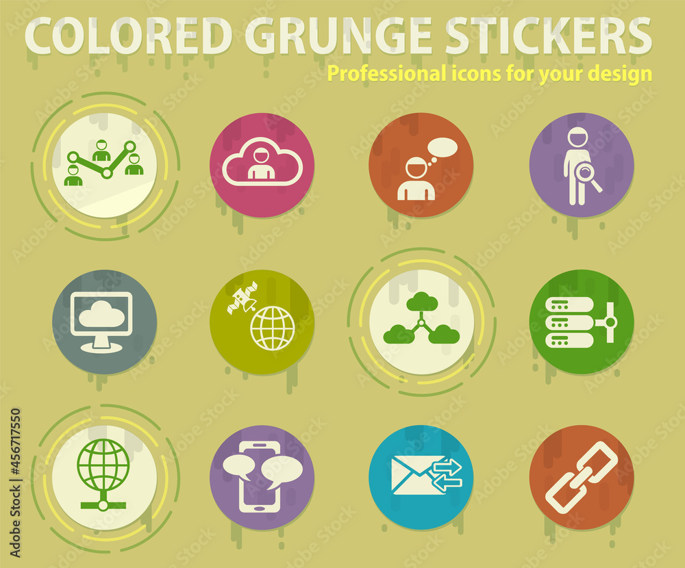 Fototapeta premium Social network icon set