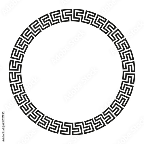 Foto Round frame with Greek meander