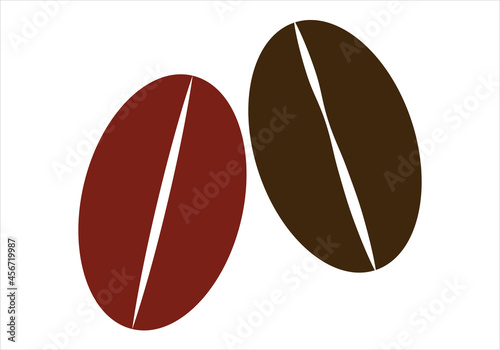 Icono de semilla de café en fondo blanco.