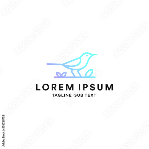 Outlined birds simple vector suitable for logo and illustration
