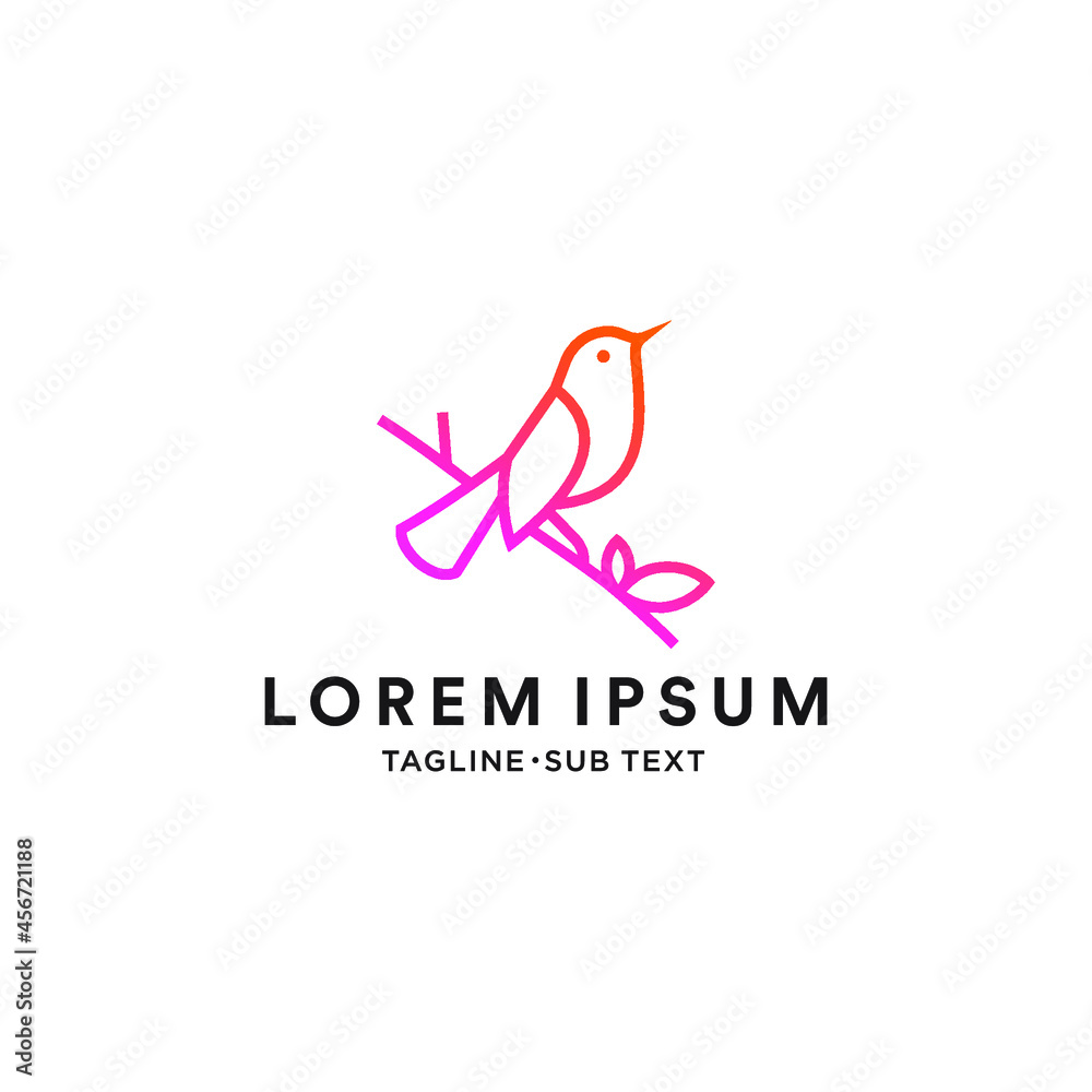 Outlined birds simple vector suitable for logo and illustration Outlined birds simple vector suitable for logo and illustration