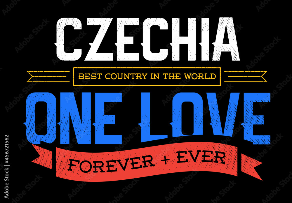 Country Inspiration Phrase for Poster or T-shirts. Creative Patriotic Quote. Fan Sport Merchandising. Memorabilia. Czechia.