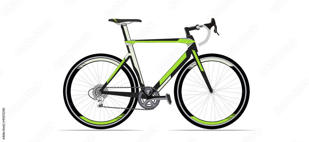 自転車カラーイラスト ロードバイク Stock ベクター Adobe Stock