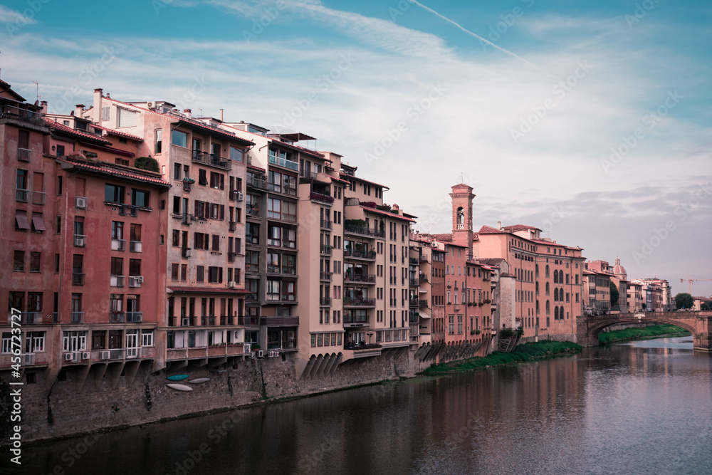 Italy buildings over a river