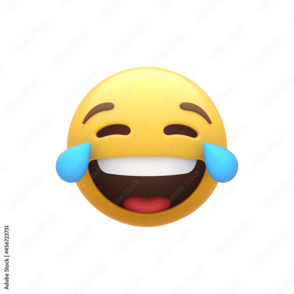 Fototapeta premium Laughing Smiley Face (Tear)