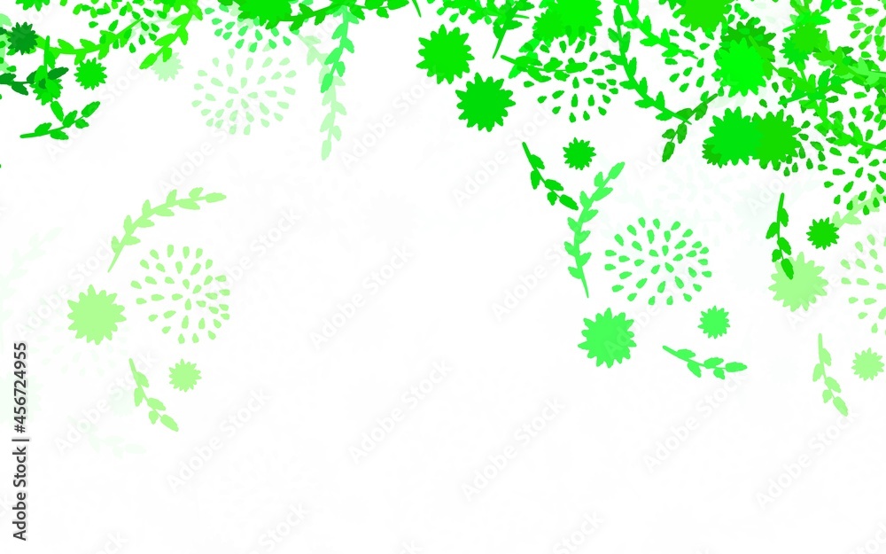 Light Green vector elegant pattern with flowers Light Green vector elegant pattern with flowers