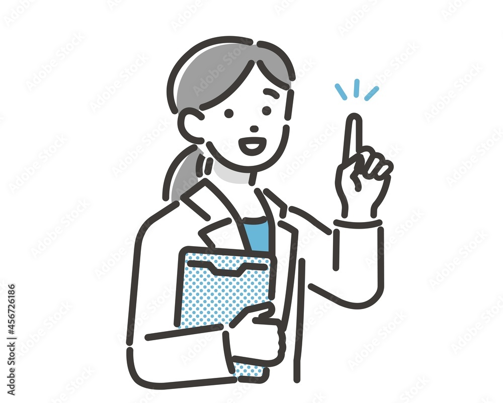 患者に説明する女医のベクターイラスト素材 薬剤師 医師 Stock Vector Adobe Stock