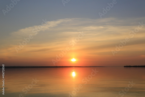 sunset on lake © Pavlo Klymenko