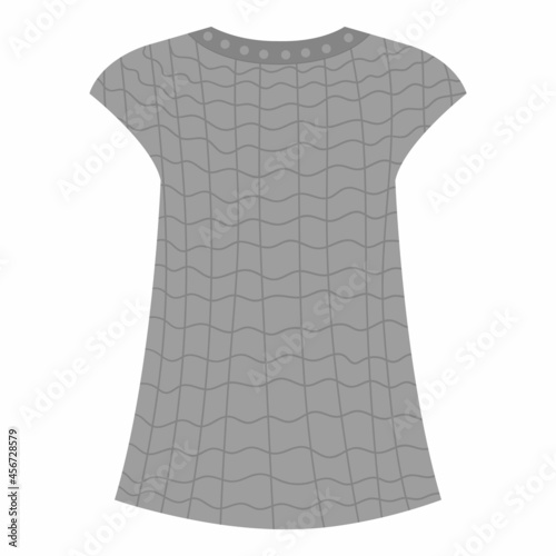 Vector chain mail icon. Fairy tale knight armor. Fairytale soldier shield clothes. Cartoon medieval accessory illustration..