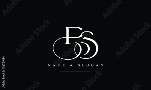 SP, PS, S, P abstract letters logo monogram