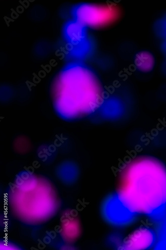 Blurred bubbles on black background