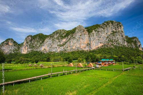 Billede på lærred The village of farmers in Khon Kaen province,Thailand.