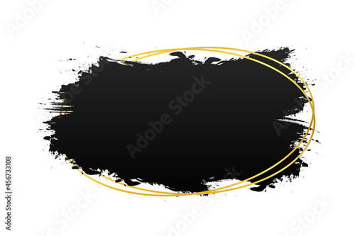 Quote template conceptual brackets grunge brush. Hand drawn acrylic stroke, quote template. Vector stock illustration.