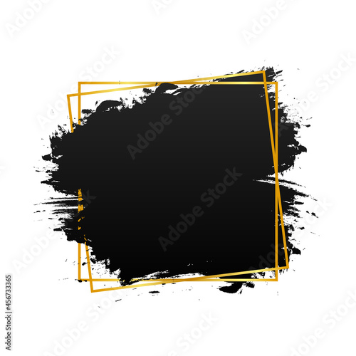 Quote template conceptual brackets grunge brush. Hand drawn acrylic stroke, quote template. Vector stock illustration.