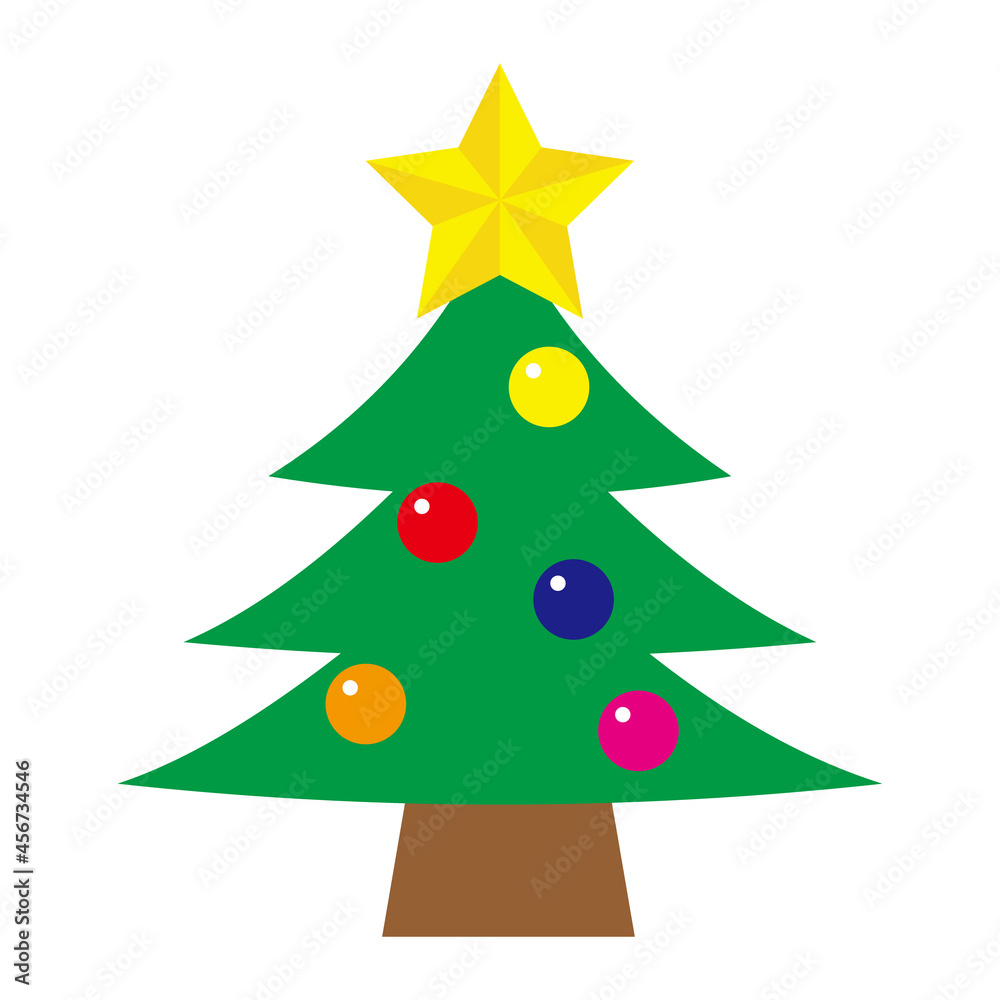 Fototapeta premium クリスマスツリーのイラスト
