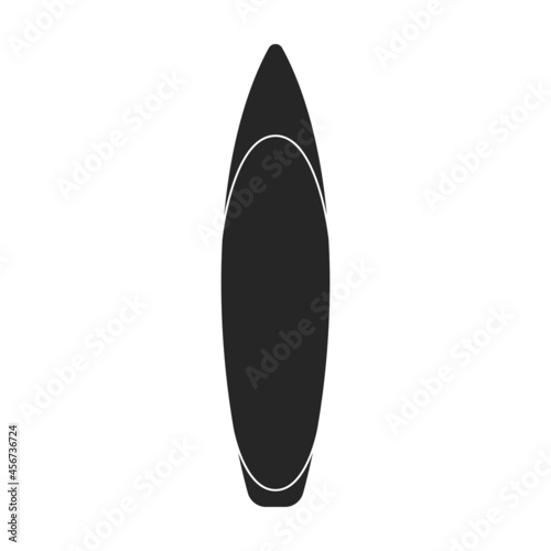Surfboard vector icon.Black vector icon isolated on white background surfboard.