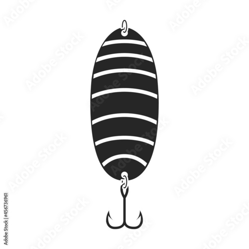 Tackle bait vector icon.Black vector icon isolated on white background tackle bait.