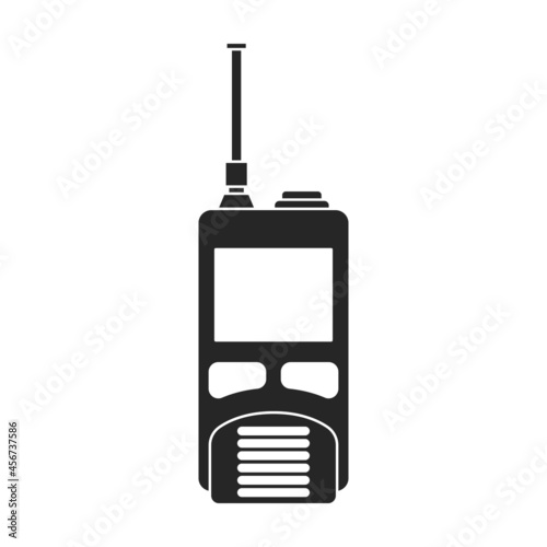 Walkie talkie vector icon.Black vector icon isolated on white background walkie talkie.