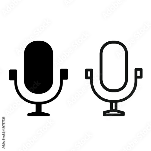 Microphone icon vector. Mic illustration sign. Karaoke symbol.