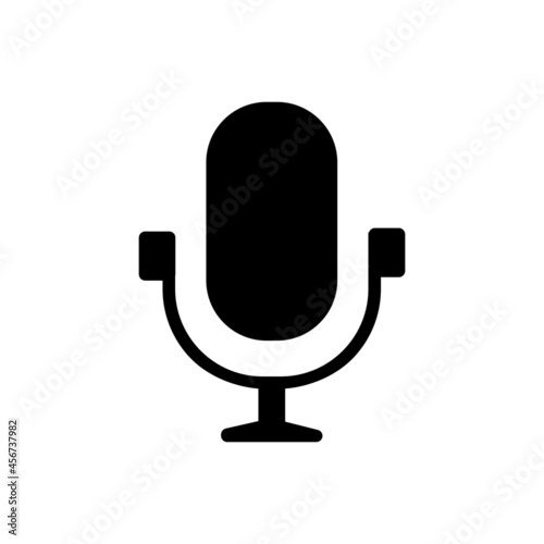 Microphone icon vector. Mic illustration sign. Karaoke symbol.