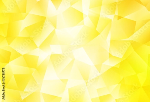 Light Yellow vector polygon abstract backdrop.