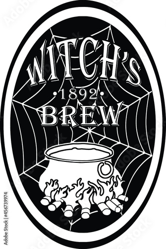witch's brew label | Halloween design