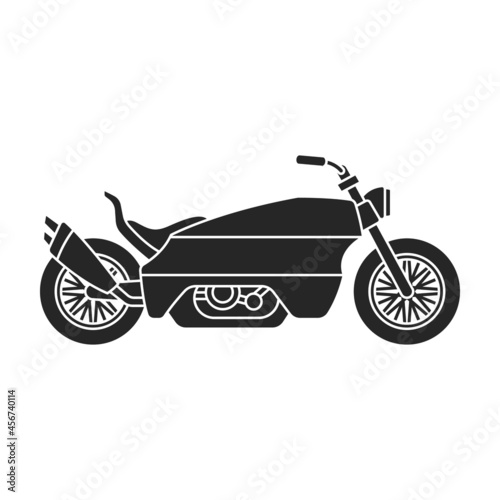 Motorcycle vector icon.Black vector icon isolated on white background motorcycle.