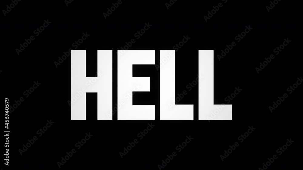 Hell Title Text Burn Effect Hell Title Text Burn Effect