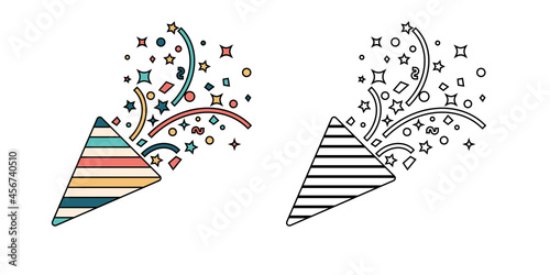 Party cracker icon simple design
