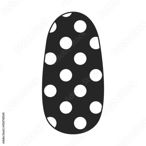 Nail of manicure vector icon.Black vector icon isolated on white background nail of manicure.