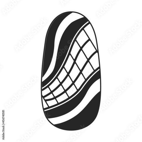Nail of manicure vector icon.Black vector icon isolated on white background nail of manicure.