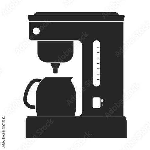 Coffee maker vector icon.Black vector icon isolated on white background coffee maker.