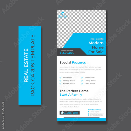 Modern business rack card