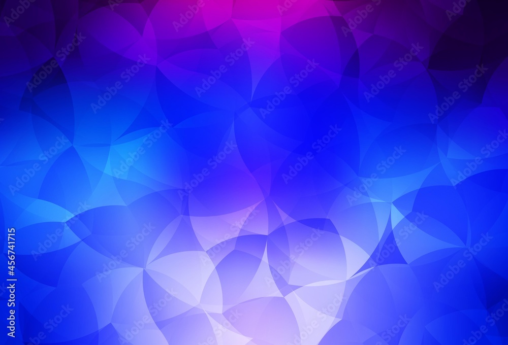 Fototapeta premium Dark Pink, Blue vector shining triangular backdrop.