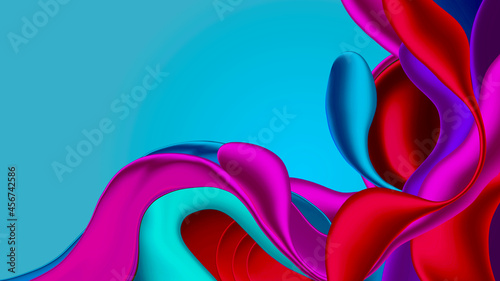 Digital painting design illustration, Gradient colorful abstract background,