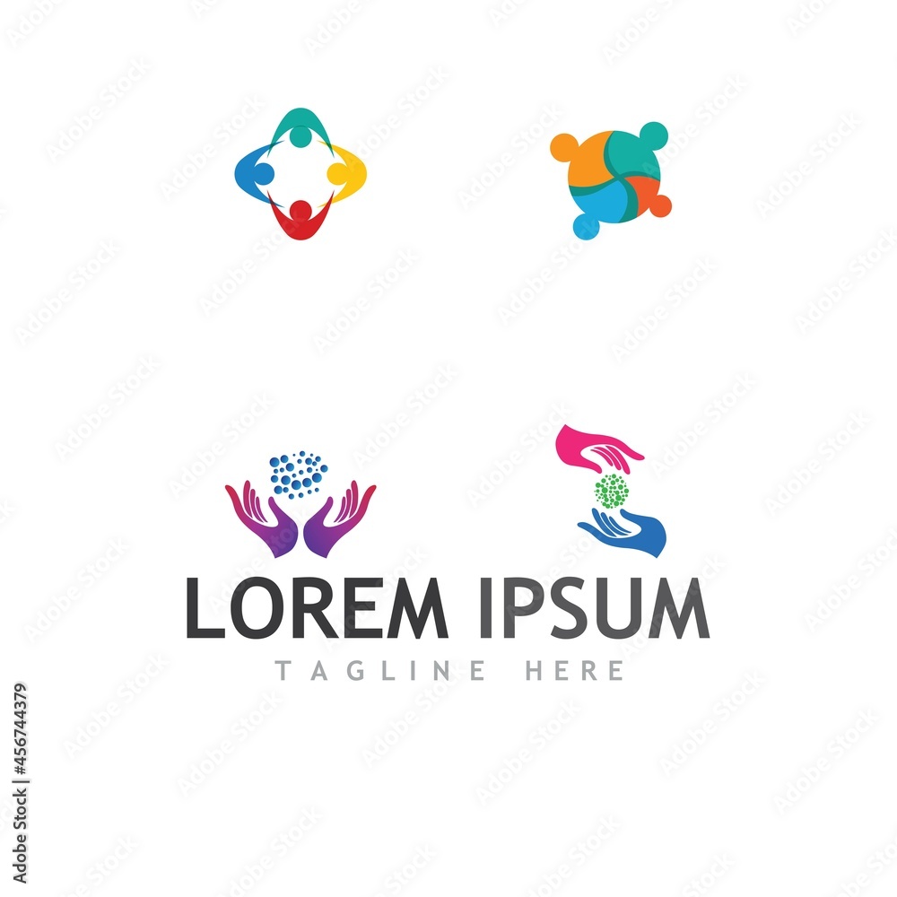 Community, network and social icon Community, network and social icon