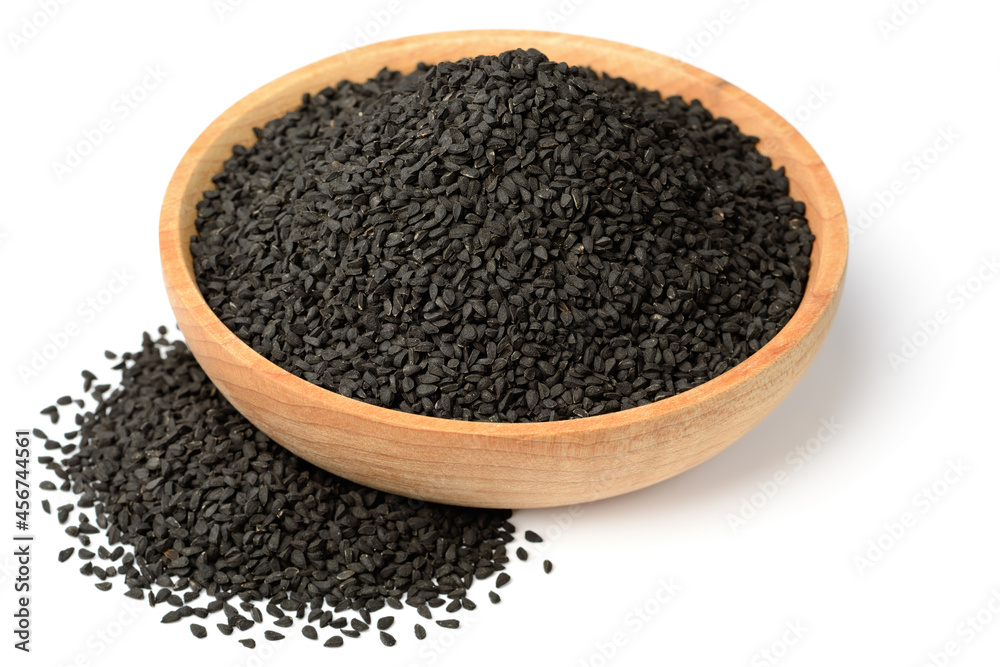 black cumin seeds isolated on the white background black cumin seeds isolated on the white background