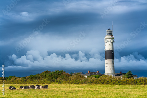 Island of Sylt, Germany. The historic lighthouse of Kampen, also called "Long Christian" (German: Langer Christian), built in 1853.