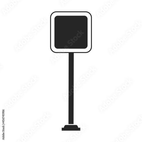 Road sign vector icon.Black vector icon road sign isolated on white background .