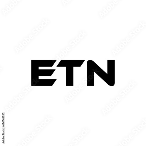 ETN letter logo design with white background in illustrator, vector logo modern alphabet font overlap style. calligraphy designs for logo, Poster, Invitation, etc. © Aftab