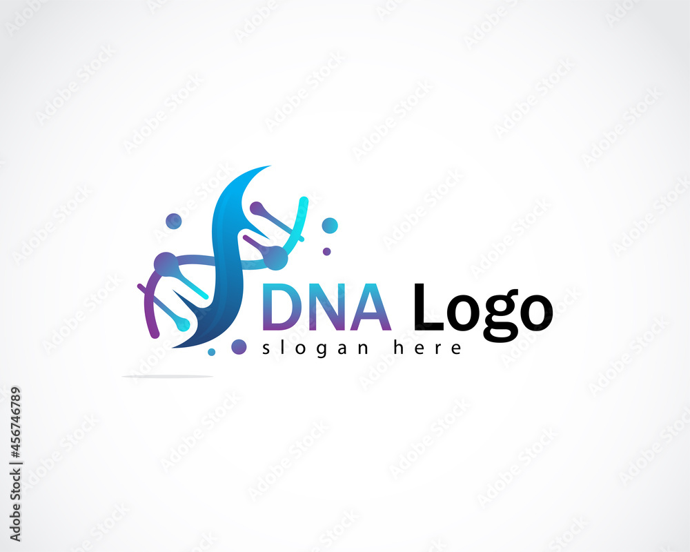 DNA logo creative gen design concept color modern