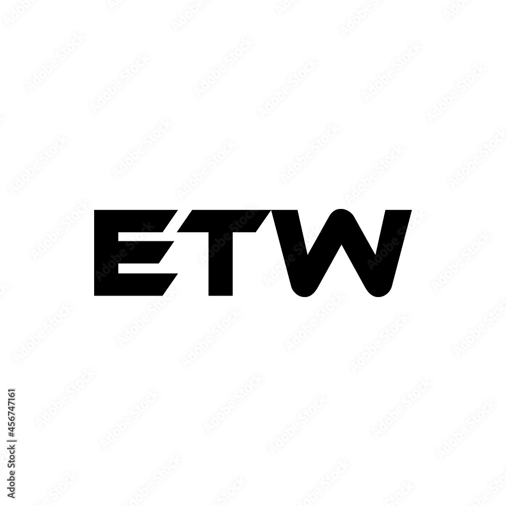 ETW letter logo design with white background in illustrator, vector logo modern alphabet font overlap style. calligraphy designs for logo, Poster, Invitation, etc.