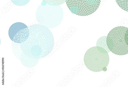 Light Blue, Green vector template with circles. © smaria2015
