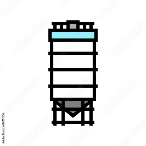tank for coal storage color icon vector. tank for coal storage sign. isolated symbol illustration