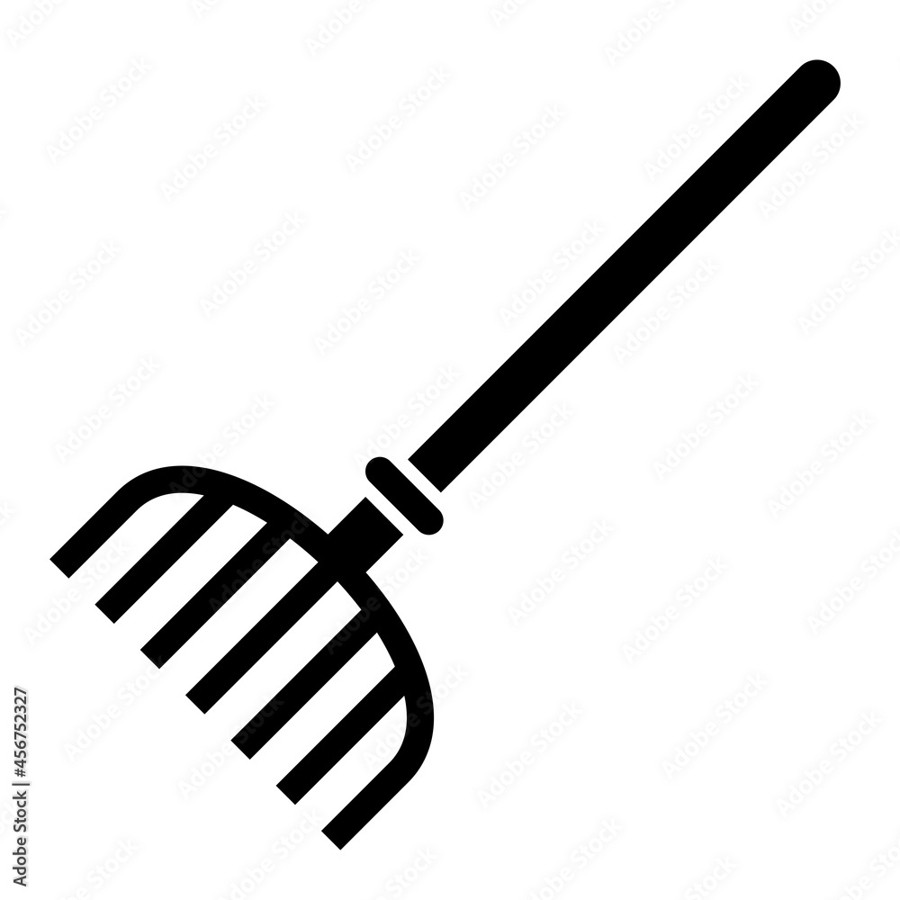 Naklejka premium Vector Pitchfork Glyph Icon Design