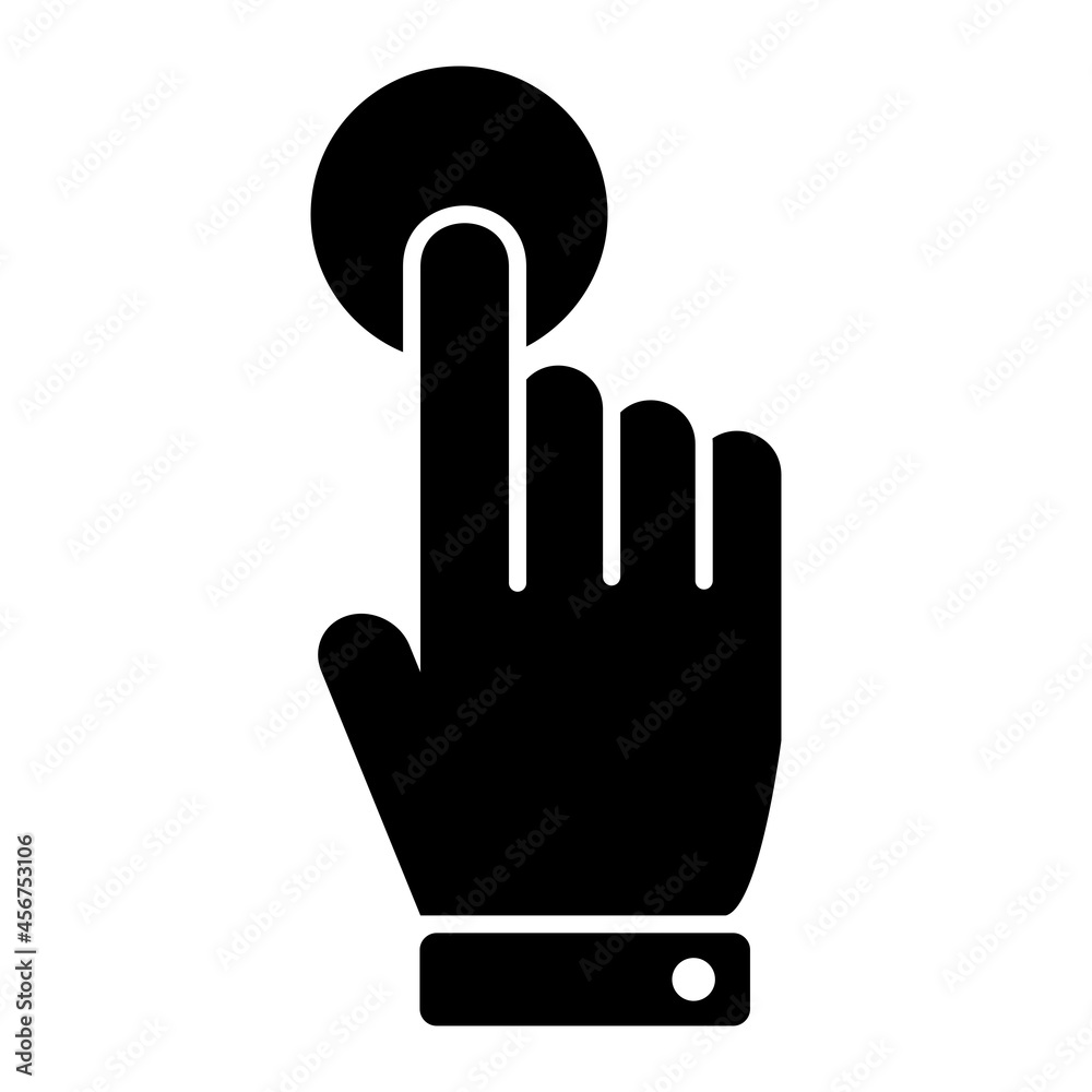 Fototapeta premium Vector Hold Glyph Icon Design