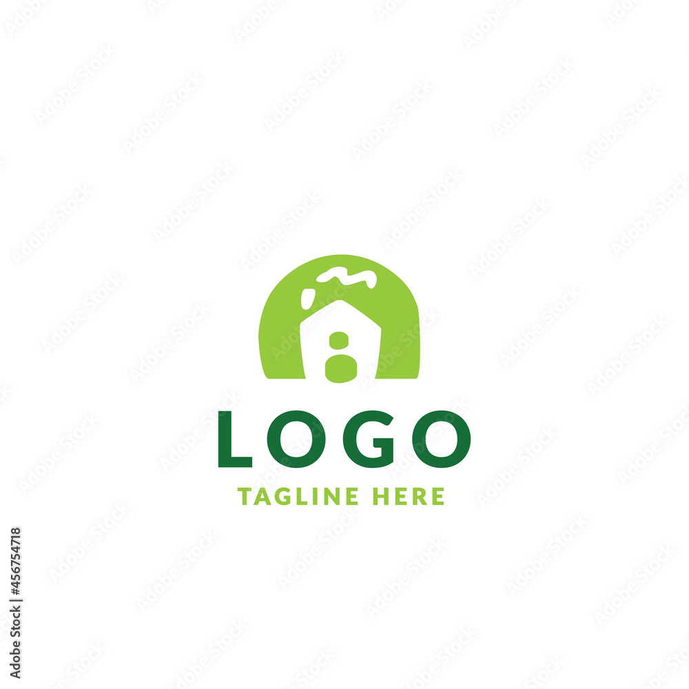 Logo House eco design geometric Logo House eco design geometric