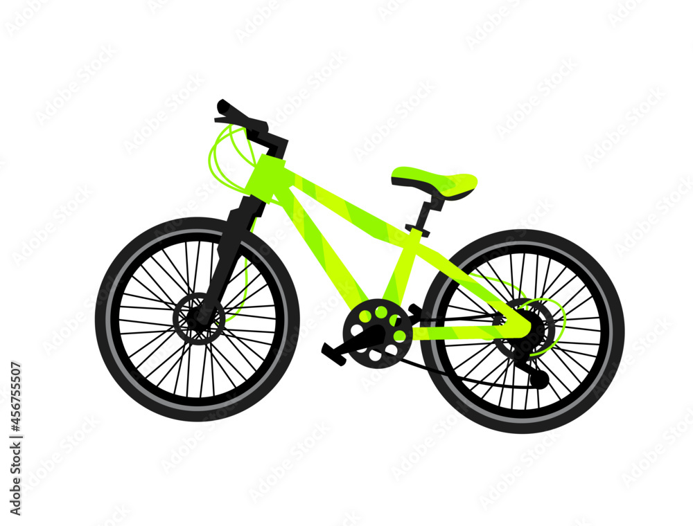 Bicycle. MTB. Graphic drawing of a mountain bike. Vector image for prints, poster and illustrations.