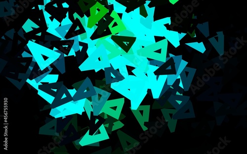 Dark Blue, Green vector texture with triangular style.