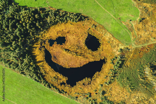 Smiley lake near Vladimir, Russia.
